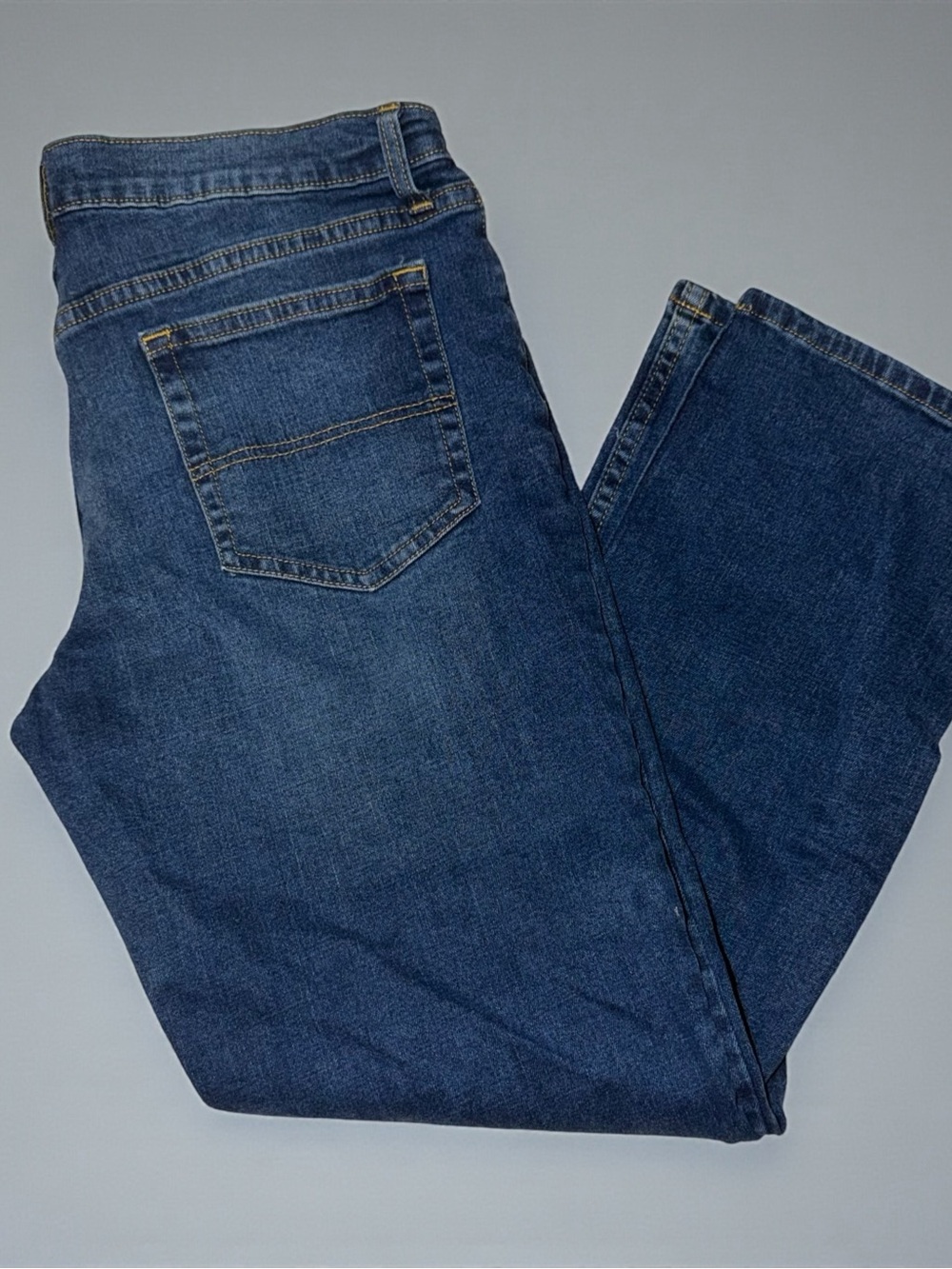 Members Mark Men's Straight Jeans in Deep Blue